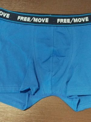 Free Move men's boxer new, blue with black waistband, size XXL