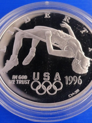 United States 1 dollar 1996 Atlanta Centennial Summer Olympics silver new