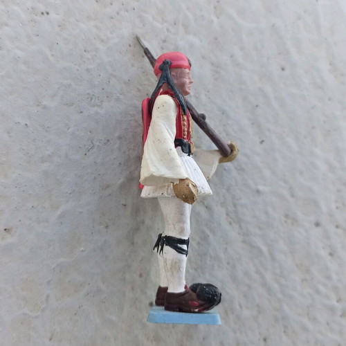 Evzones Athens figure with red uniform like new