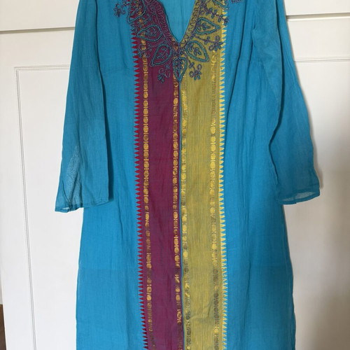 Kaftan dress like new, multicolor, cotton, size M
