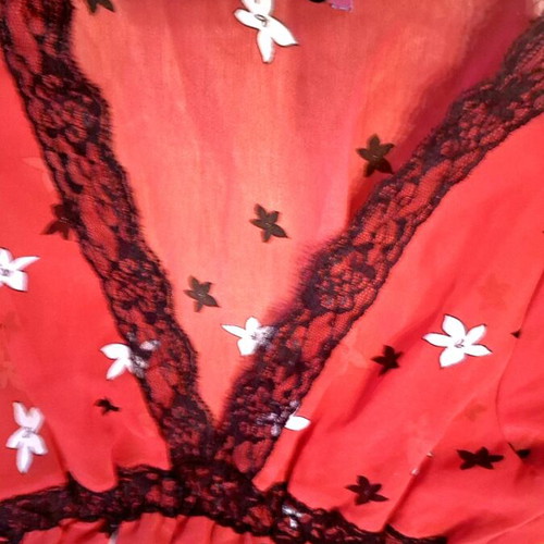 Amisu Red Dress With Inner Lining And Lace Size 10/38/M New With Tags