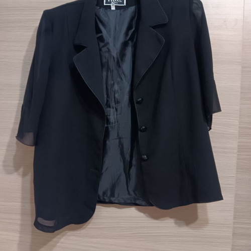 Vidal women's jacket black like new with transparent sleeves