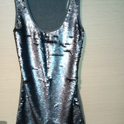 Mini dress Rinascimento like new, grey with sequins