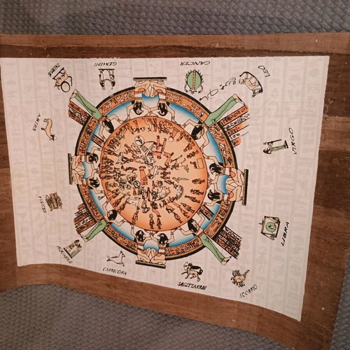 Zodiac Tree Cycle on papyrus new from ancient Egypt