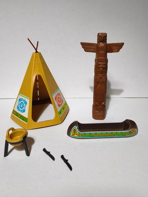 Playmobil σκηνή Ινδιάνων με ινδιάνικη σκηνή και τοτέμ