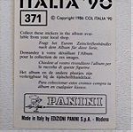 ITALIA '90 Panini ALFONSO DOMINGUEΖ (325) Χαρτάκι Αυτοκόλλητο
