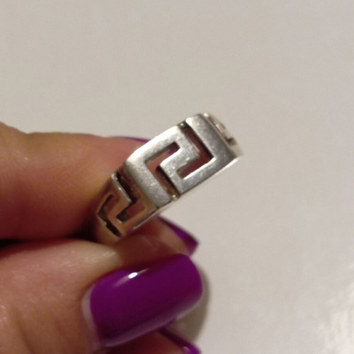 Silver ring 925 ancient Greek type meander, like new