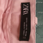 Γυναικεία ψηλόμεσα σορτς Zara σαν καινούργια, άσπρο και ροζ