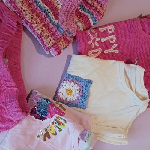 Pack of children's clothes, size 7-8 years, pink