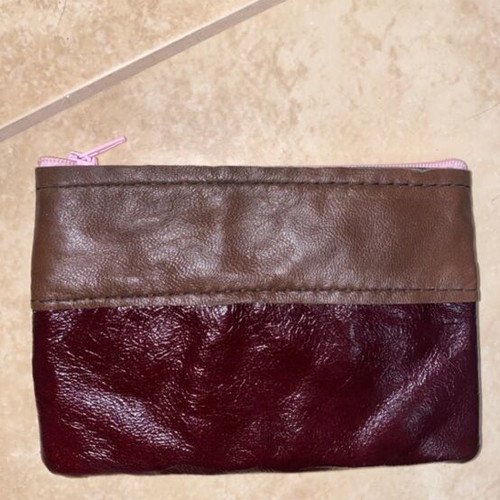 Leather wallet new, chocolate color, unisex, 15 centimeters