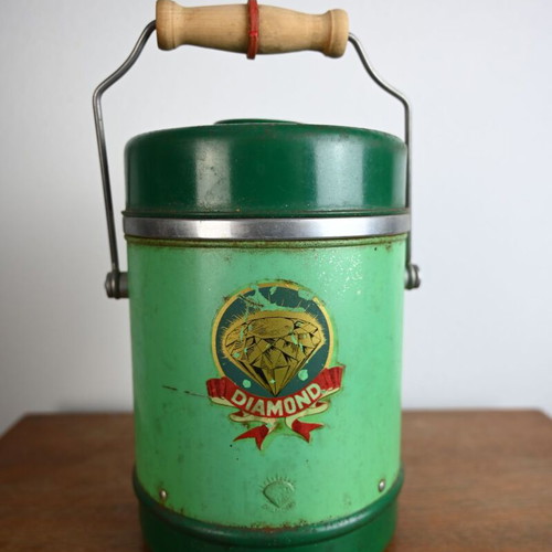 Vintage Diamond Tiffin Carrier used with Wooden Handle