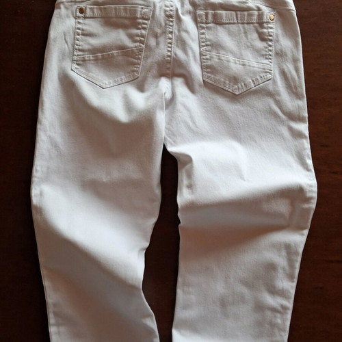 Capri pants used, 5-pocket, white, Street One, size 34