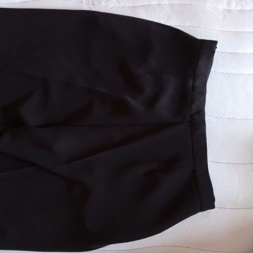 Women's pants size M like new, dark brown classic cut