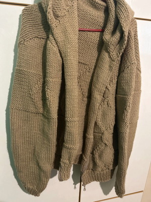 Wool cardigan used, size L, beige