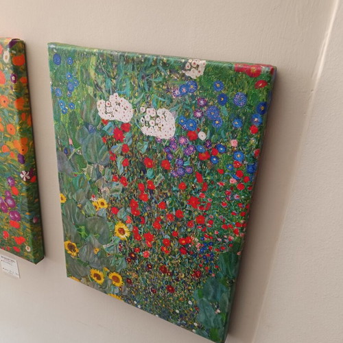 Decorative canvas painting inspired by Gustav Klimt used, 40×30 cm