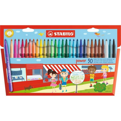 Stabilo Power Medium Felt-Tip Pen Set 30 pcs new, factory sealed