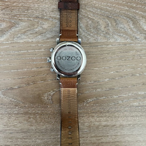 Oozoo watch used with brown strap