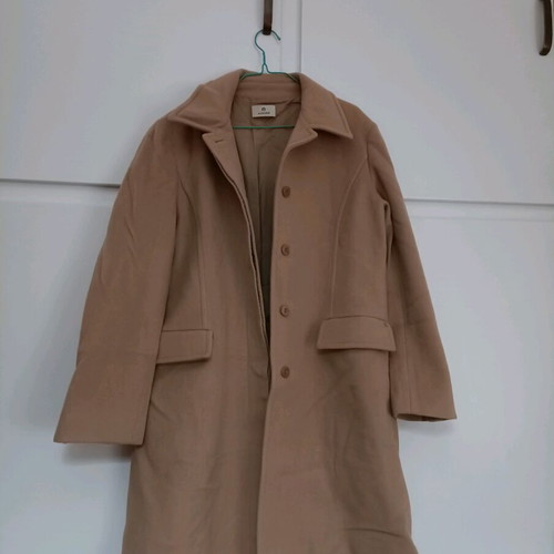 Aigner long wool coat like new, beige brown