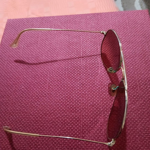 Ray Ban women's sunglasses used, pink-gold mirror