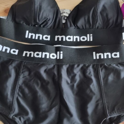 Inna Manoli high-waisted bikini set like new, size S, black