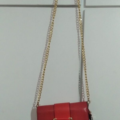 Red women's shoulder bag like new