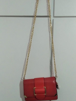 Red women's shoulder bag like new
