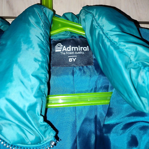 Admiral kids jacket size 8 like new, petrol color