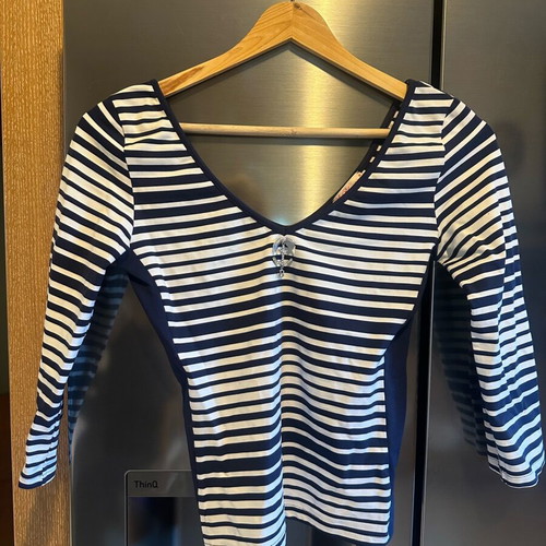 Blumarine navy mariniere striped top like new