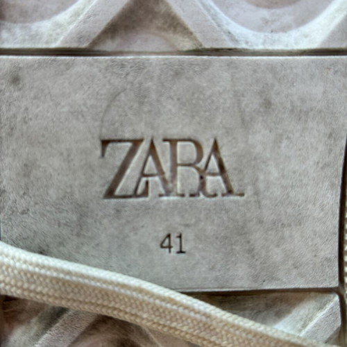 Zara sneakers size 41 used, white, comfortable for walking