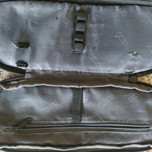 Polo pencil case used with missing elastic bands