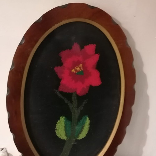 Embroidery paintings used, set