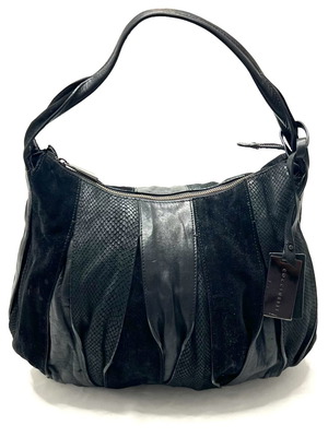 Coccinelle leather suede shoulder bag used, black
