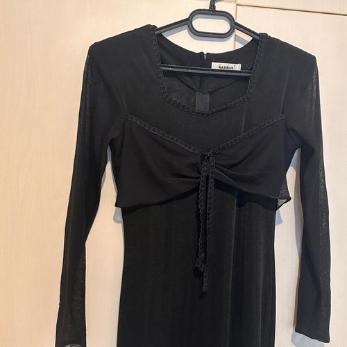 Vintage black dress used with transparency, size M