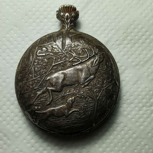 Antique silver collectible watch 1900-1920 used without mechanism