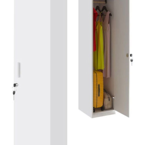 Clothing closet single-door with lock white new
