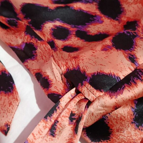 Dancing Leopard satin dress size M, new, black and orange