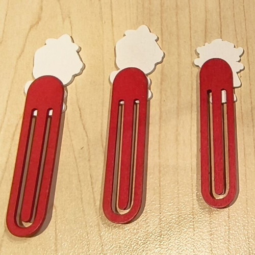 Christmas decorative bookmarks new, set of 3 wooden