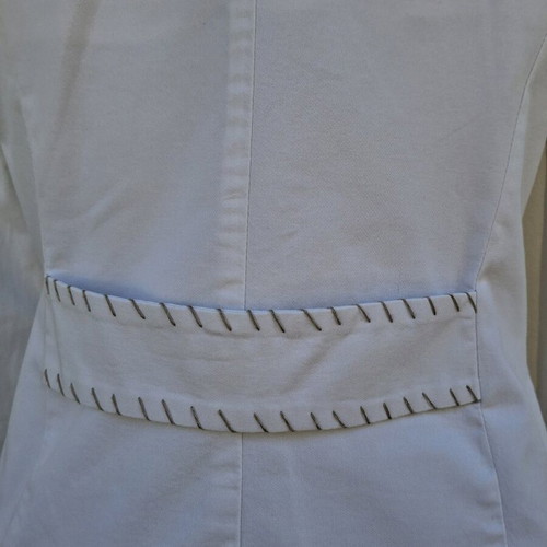 Cinnamar jacket white with embroidered details like new, size 48