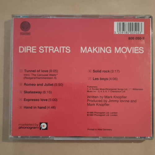 Dire Straits Making Movies CD used, 1980
