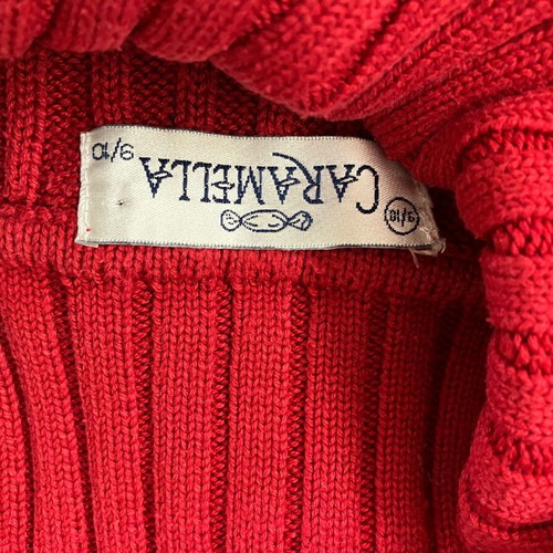 Wool sweater with turtleneck 9-10 years red like new