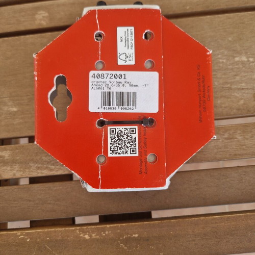 Ergotec Ray stem, 35mm diameter, 90mm length, -7° angle