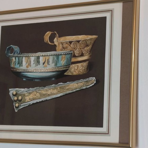 Mycenaean color prints used from frescoes and golden grave goods