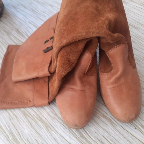Zara boots used camel with 9cm heel size 39