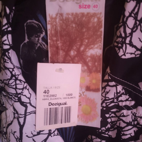Desigual Vintage Floral Trench Coat, size 40, new with tags