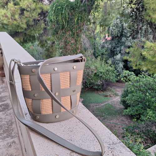Tamaris crossbody bag, grey and beige