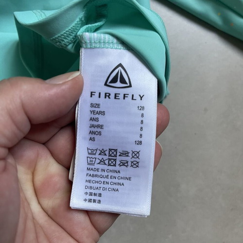 Firefly UV sun protection shirt, turquoise, size 128 cm, age 7-8