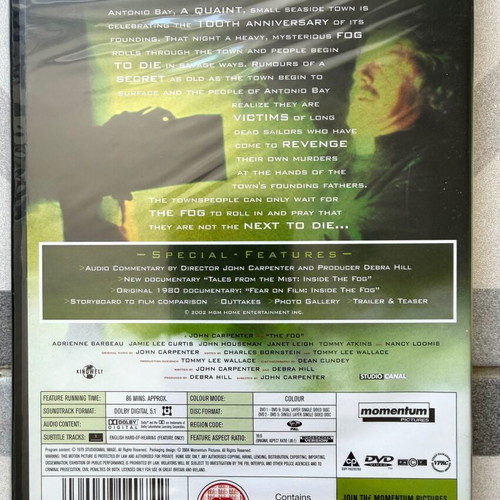 DVD The Fog Special Edition new with English subtitles