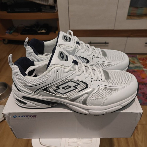 Lotto Athens 4FX men's athletic shoes new, white with silver details