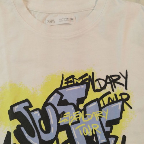 Zara children's tshirt white, like new, size 152 cm