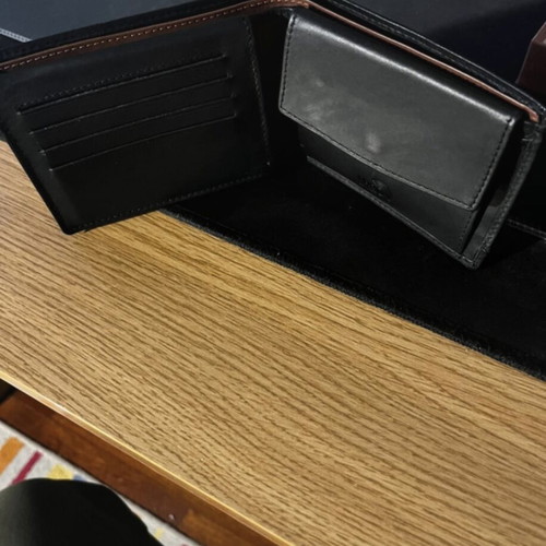 Lavor leather wallet new, black